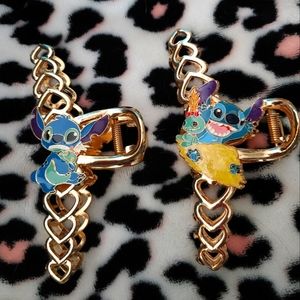 Disney's stitch claw hair clips